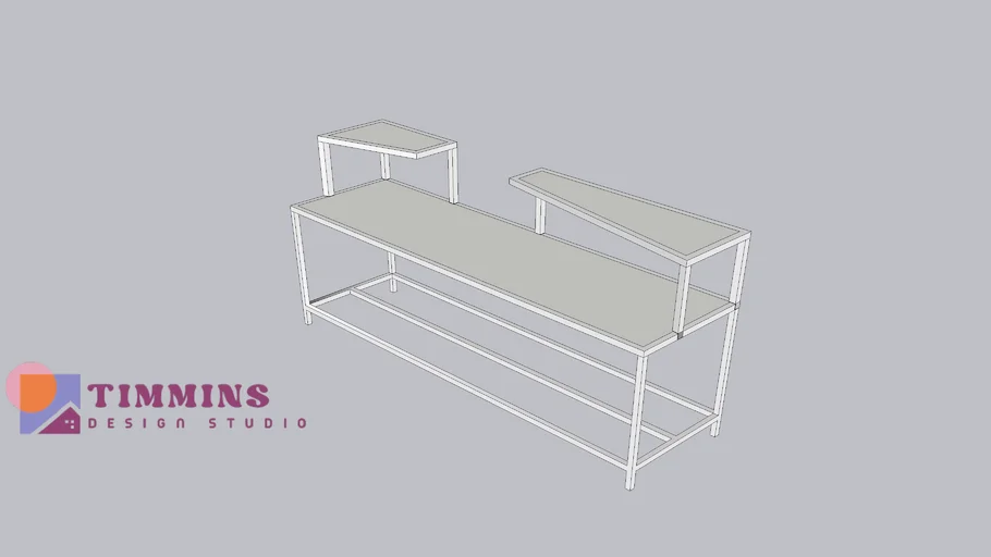 2-Tiered Retail Display Table