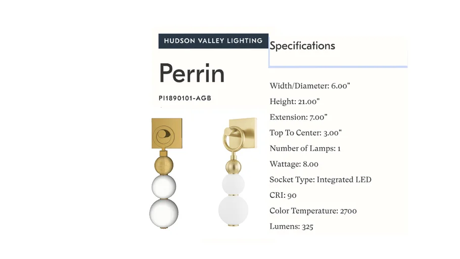 HVL Perrin Wall Sconce
