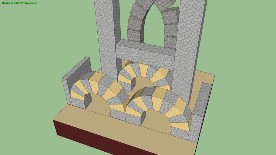Arco de medio punto con Skechyphisics