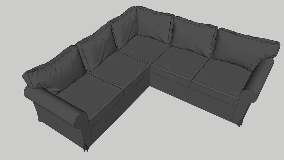 Ektorp corner sofa Hallarp grey