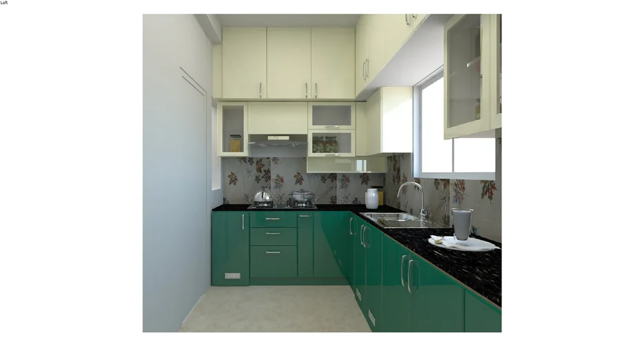 Kitchen L shape (7' x 15')