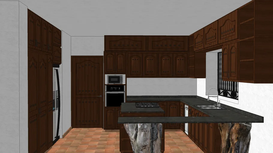 Cocina tipo colonial