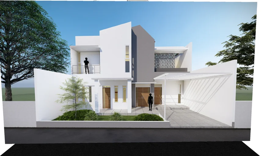 RUMAH MINIMALIS 2 LANTAI 12,5X12