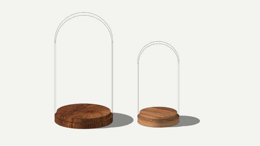 IKEA HÄRLIGA Glass dome with base 展示架