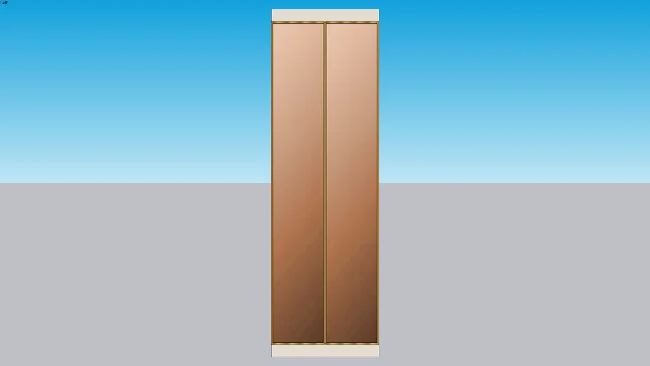 ARMARIO ALTO 2 PORTAS EM VIDRO REFLECTA BRONZE