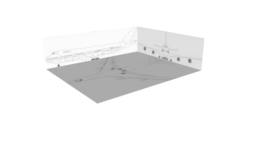 Boeing 747-200 Blueprint(No Livery)
