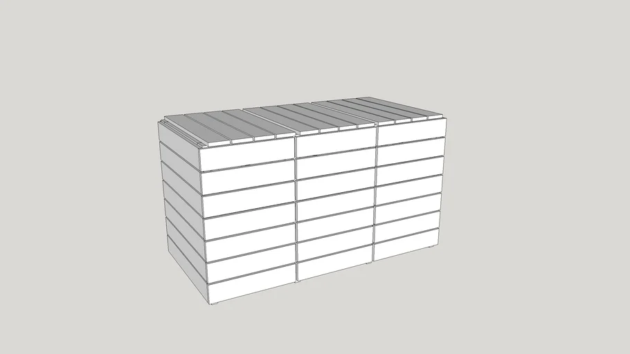Kliko container ombouw douglas hout