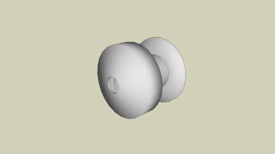 Silver Round Door Knob