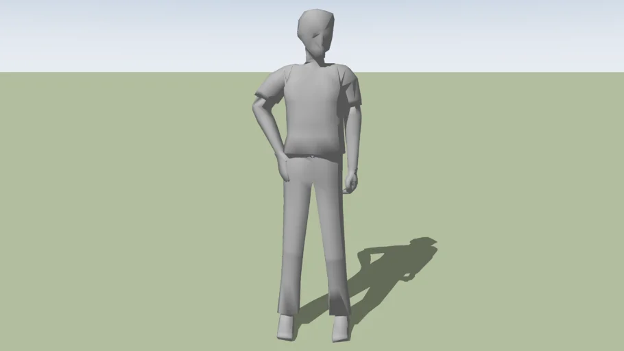 3d man standing