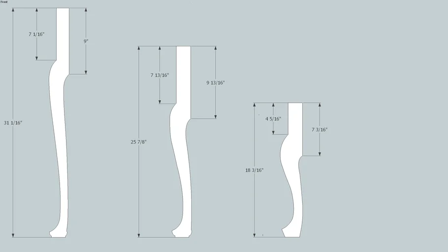 Cabriole Legs Template