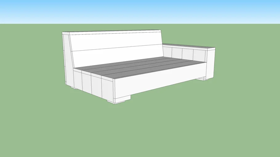 Steigerhout loungebank 180cm