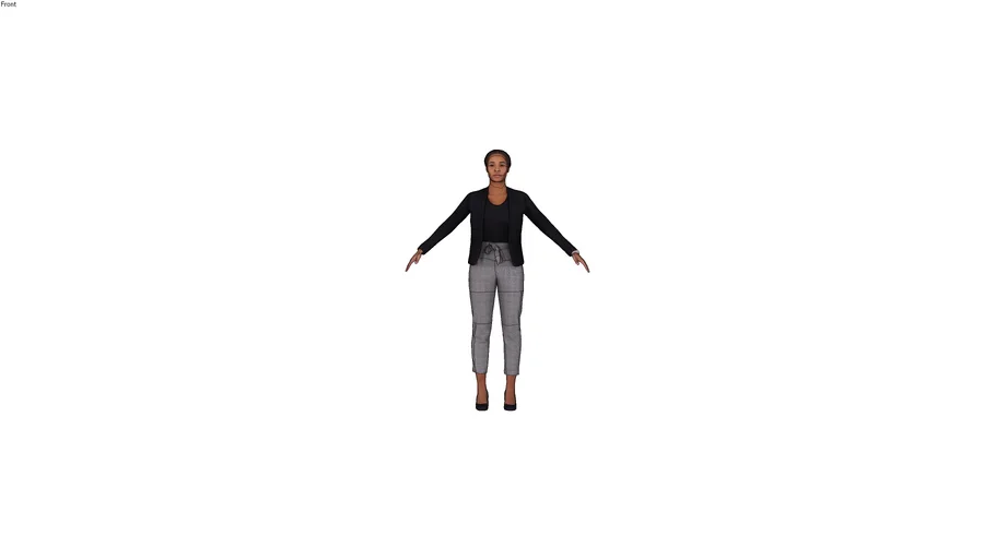 Renderpeople - Carla Rigged 001 - 3D Rigged Business Woman