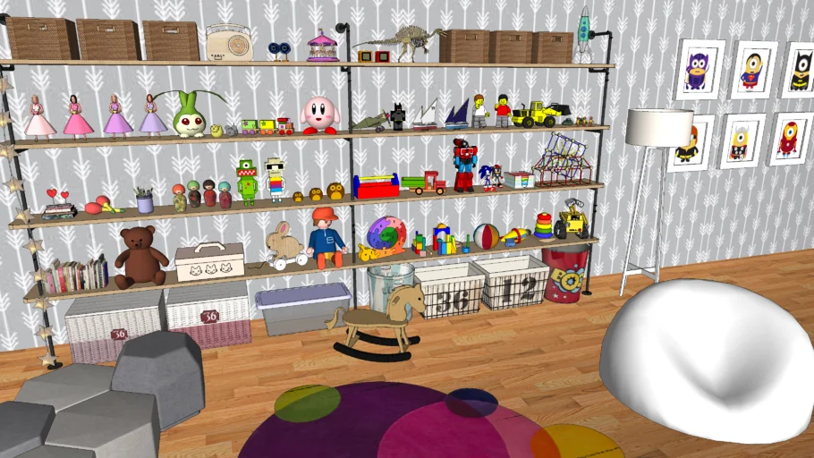 Kids Toys Shelving Decoration