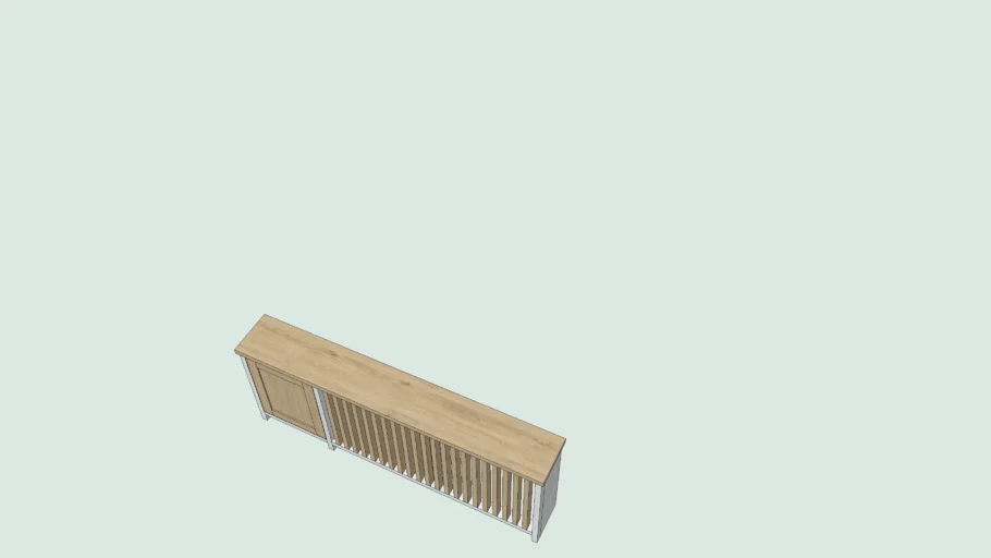 Cache radiateur chêne