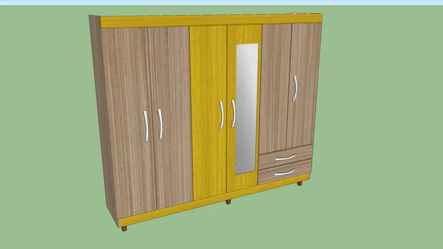 guarda-roupa de 6 portas sketchup 2016