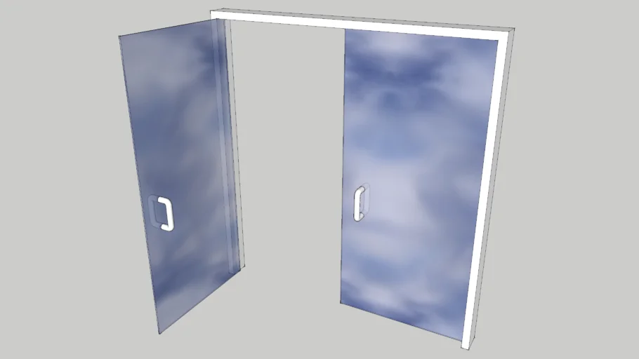 PORTA DE VIDRO DE DUAS FOLHAS