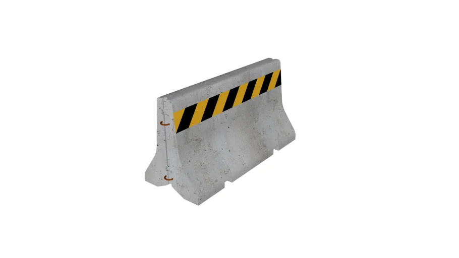 Concrete Barrier - Detailed