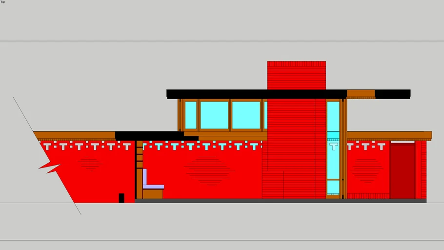 1953 Usonian Exhibition House Section