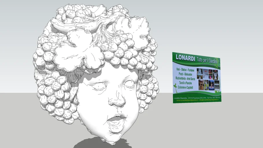 Statue Head of Bacchus, Statua testa di Bacco