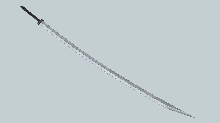 Curved double handed sword