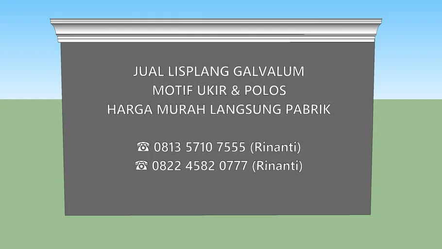Harga Lisplang Baja Ringan / Galvalum Langsung Pabrik​ ☎ 0813 5710 7555 (Rinanti)