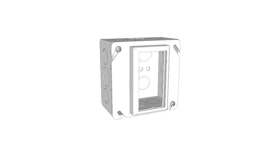 4-S BOX WITH SINGLE-GANG P-RING | 3D Warehouse