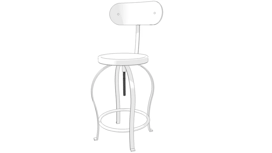 ADJUSTABLE STOOL WITH BACK REST