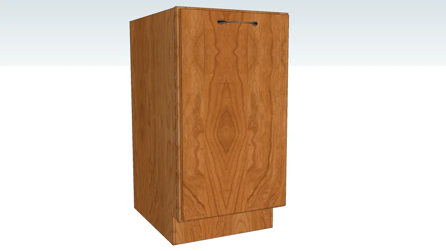 Base Single Door Full Height - Half Depth Shelf | 3D Warehouse