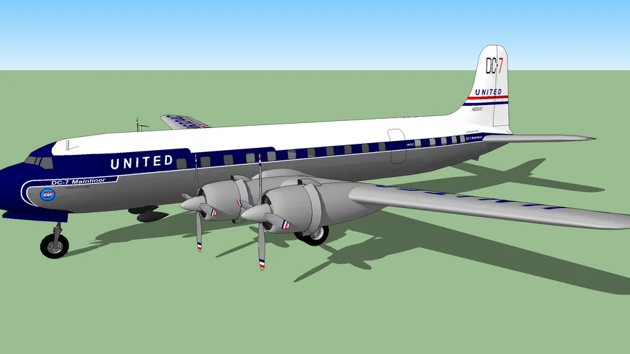 United Air Lines Douglas DC-7 | 3D Warehouse