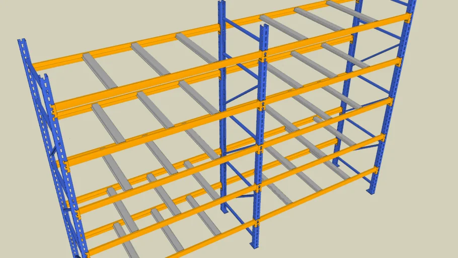 12' pallet rack assembly
