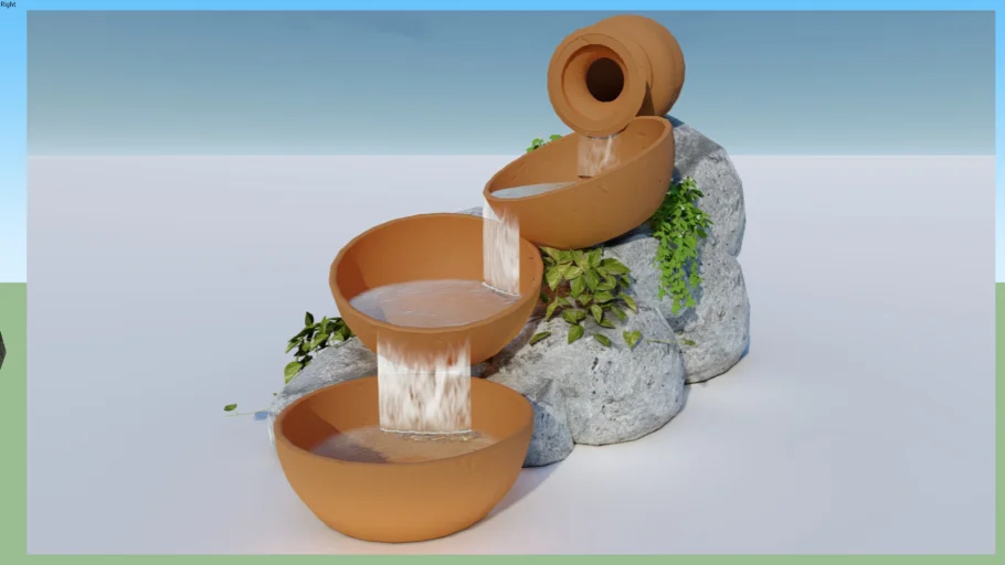 Fonte - Cascata de agua - Decoração de jardim