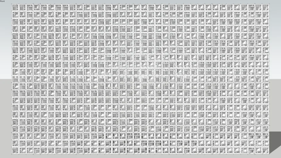 Randomized 20x20 Ventalis Roster (Perforated/Breeze Block) Wall