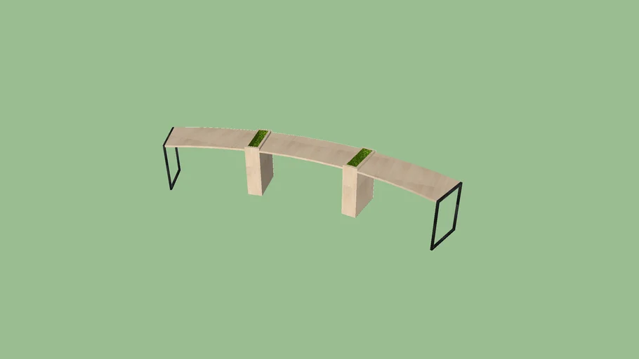 Mesa alta curva / Tall table
