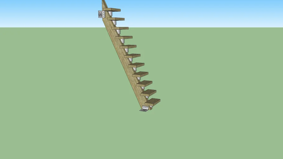 single stringer stairs