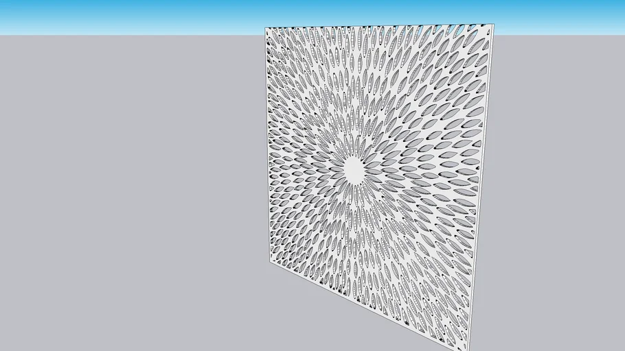 CNC panel-Floral pattern