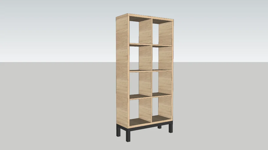 IKEA Shelving unit with underframe, white stained oak effect