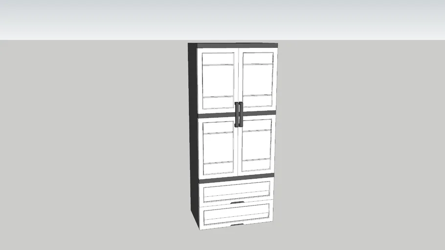 Megabox MG 186 Wardrobe Cabinet With 2 Drawers