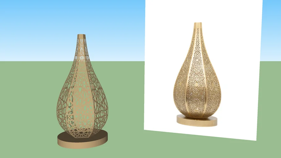 Gold Lantern Mashrabiya pattern