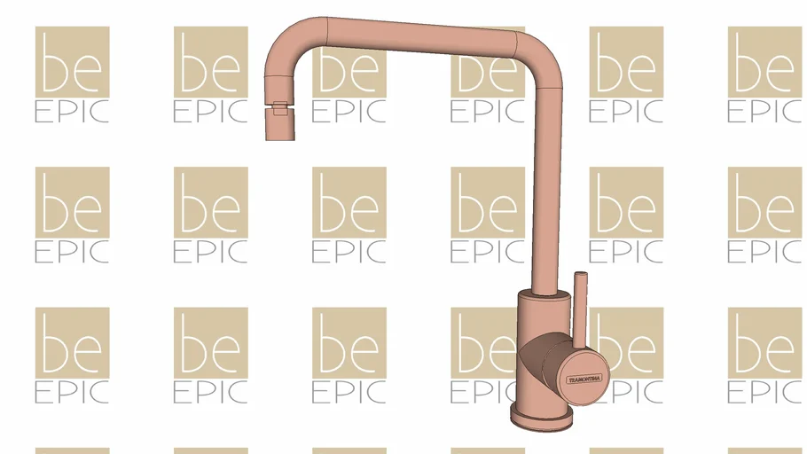 Misturador Monocomando Angolare em Aço Inox Rose Gold com Bica Articulada  - Tramontina