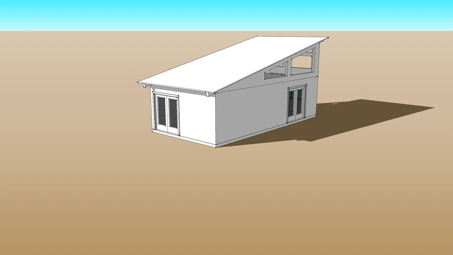 Kiwi bach with sloped roof