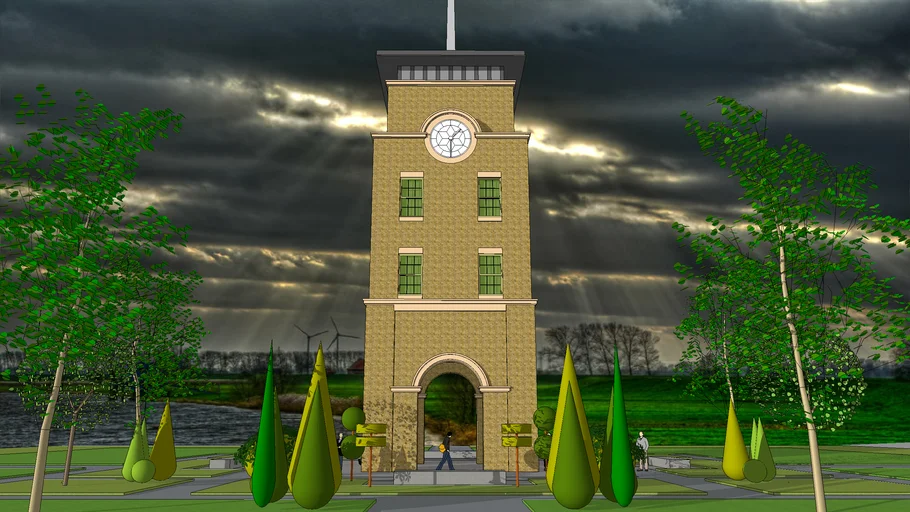 CLOCK TOWER, GOODYEAR, WOLVERHAMPTON