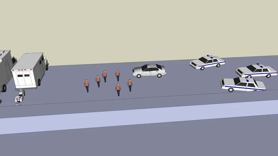 accident with small car chase | 3D Warehouse