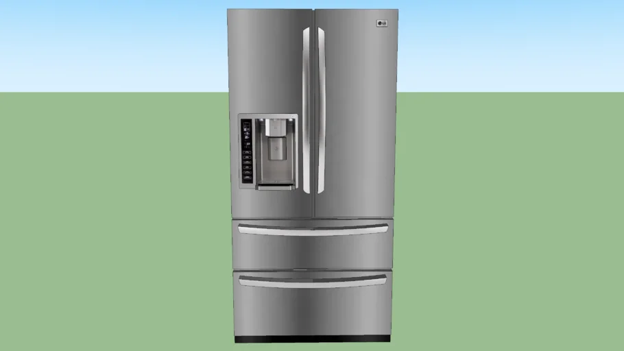 FRENCH DOOR DOUBLE BOTTOM DRAWER FREEZER STAINLESS STEEL REFRIGERATOR