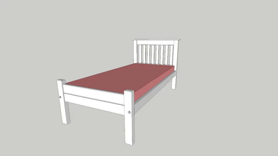 Single Wood Bed
