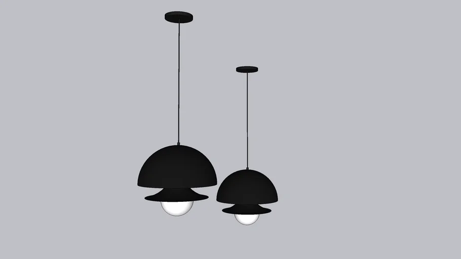 CB2 Bali Black Pendant Light 14"