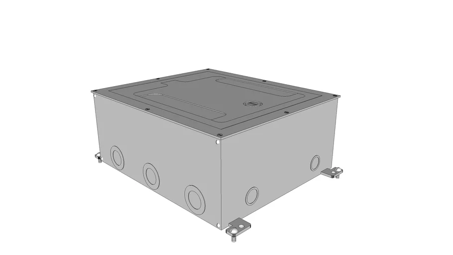 Floor Box Rectangle 14.75x6.125x12.625 | 3D Warehouse