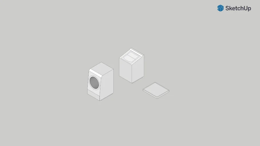 洗濯機【軽量3Dモデル】