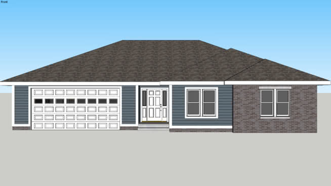 Hip roof ranch house
