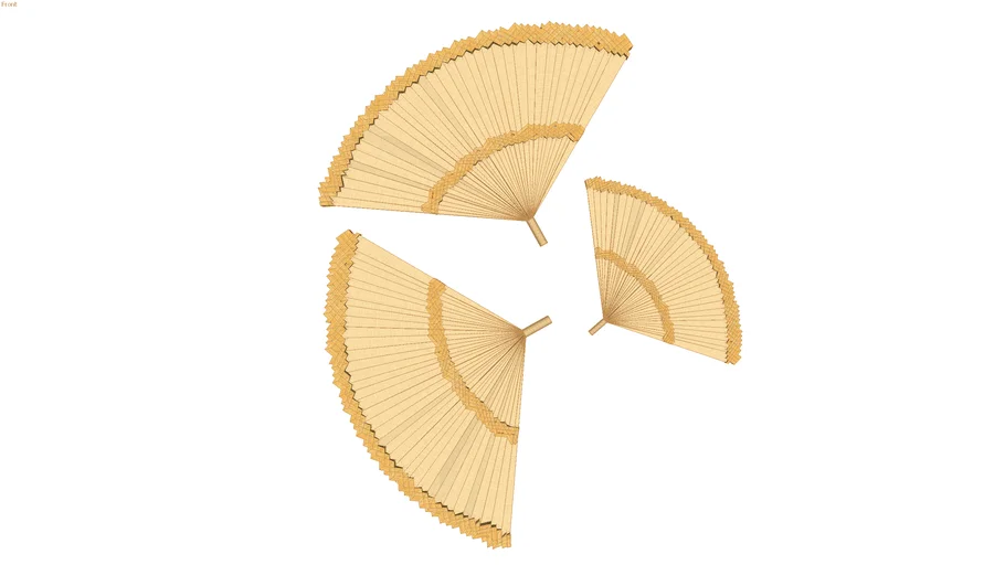 Kit de Leques de Palha - 3 unidades Retrobel