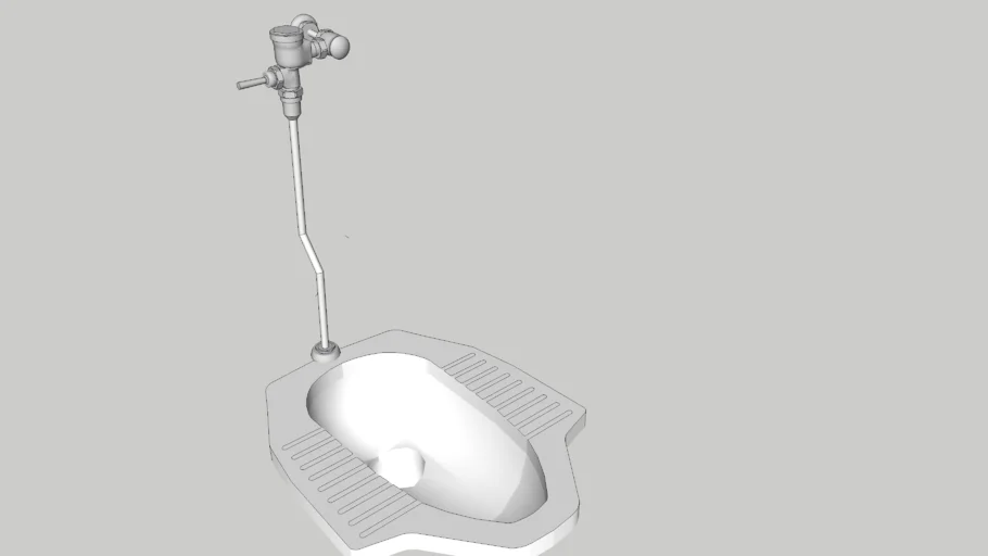 Squat Toilet with Manual Flush
